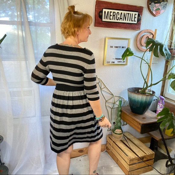 3.1 Phillip Lim Gray & Black Striped 100% Merino Wool Dress Size Small - Picture 4 of 16